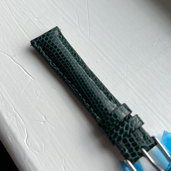 NEW Michele dark green lizard 16mm strap - Picture 3 of 3